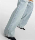 Y/Project Logo embroidered high-rise wide-leg jeans