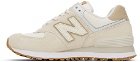 New Balance Beige & Off-White 574 Sneakers
