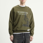 Neighborhood Men's Embroidered Savage Sweatshirt in Olive Drab