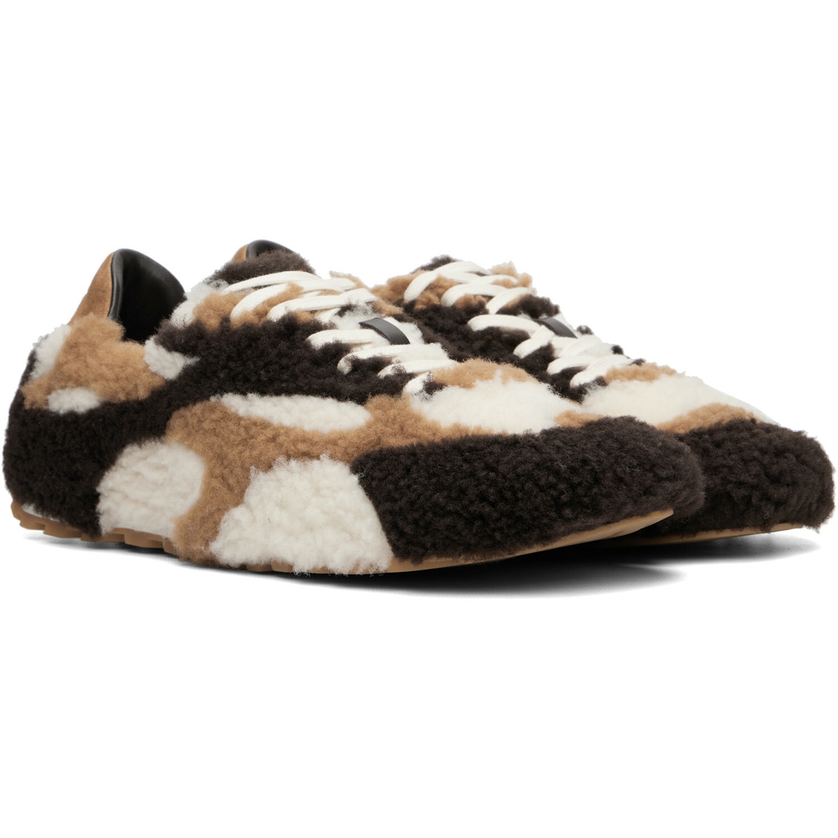 Bottega Veneta Brown & Off-White Orbit Flash Sneakers