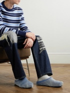 Marni - Fussbett Calf Hair Slippers - Blue