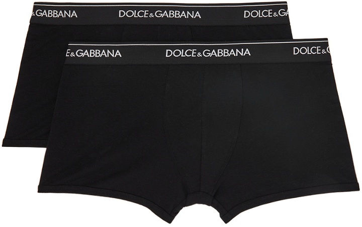 Photo: Dolce & Gabbana Two-Pack Black Boxer Briefs