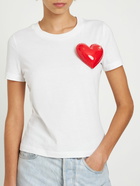 MOSCHINO Cotton Jersey Heart T-shirt