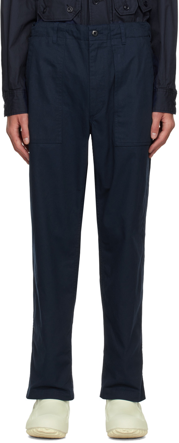 Engineered Garments Navy Fatigue Trousers Engineered Garments