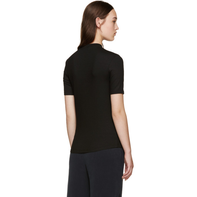 Nomia Black Ribbed Jersey T-Shirt