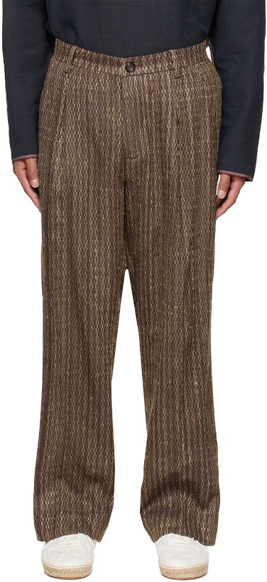 Photo: Karu Research Brown Pleated Trousers