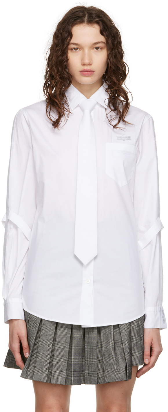 Rokh White Strap Detailed Shirt Rokh