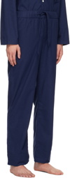 Tekla Blue Drawstring Pyjama Pants