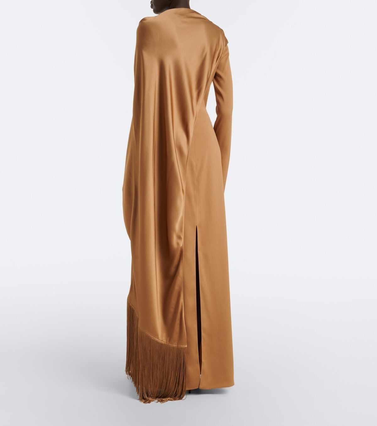 Taller Marmo Mounia caped crêpe cady gown