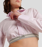 Loewe Cropped cotton poplin shirt