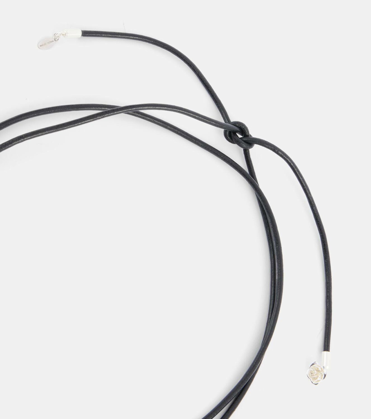 Magda Butrym Rose silver and leather necklace