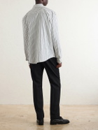 SAINT LAURENT - Striped Cotton Shirt - Black