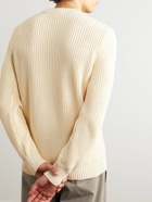 DOPPIAA - Ribbed Cotton Sweater - Neutrals