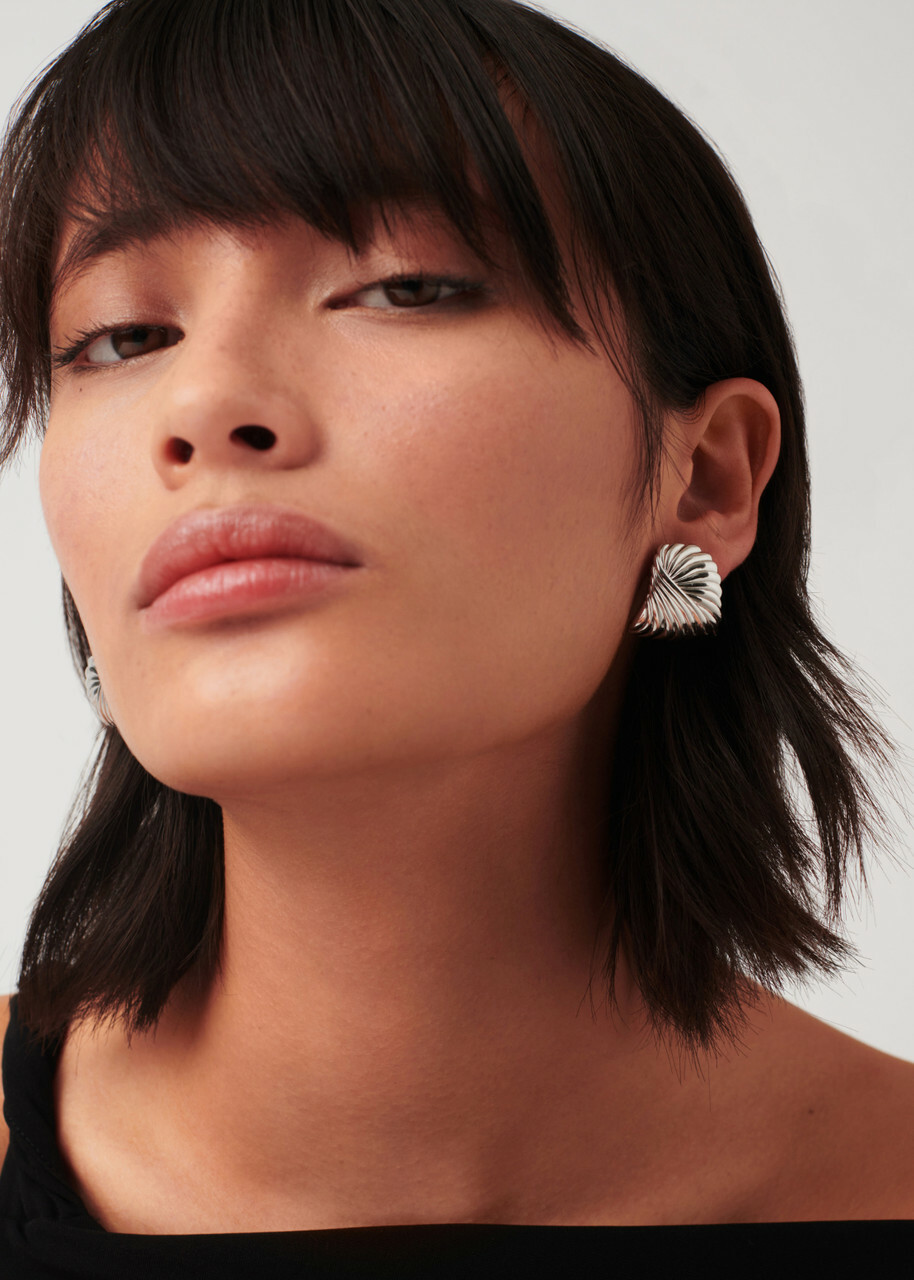 Missoma Ripple Silver-plated Stud Earrings - One Size