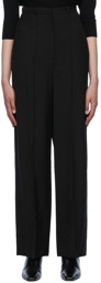 Totême Black Wide-Leg Trousers