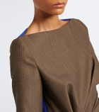 Roksanda Caia draped wool midi dress