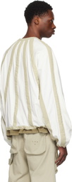 Tondolo White & Taupe Saccharinum Cardigan