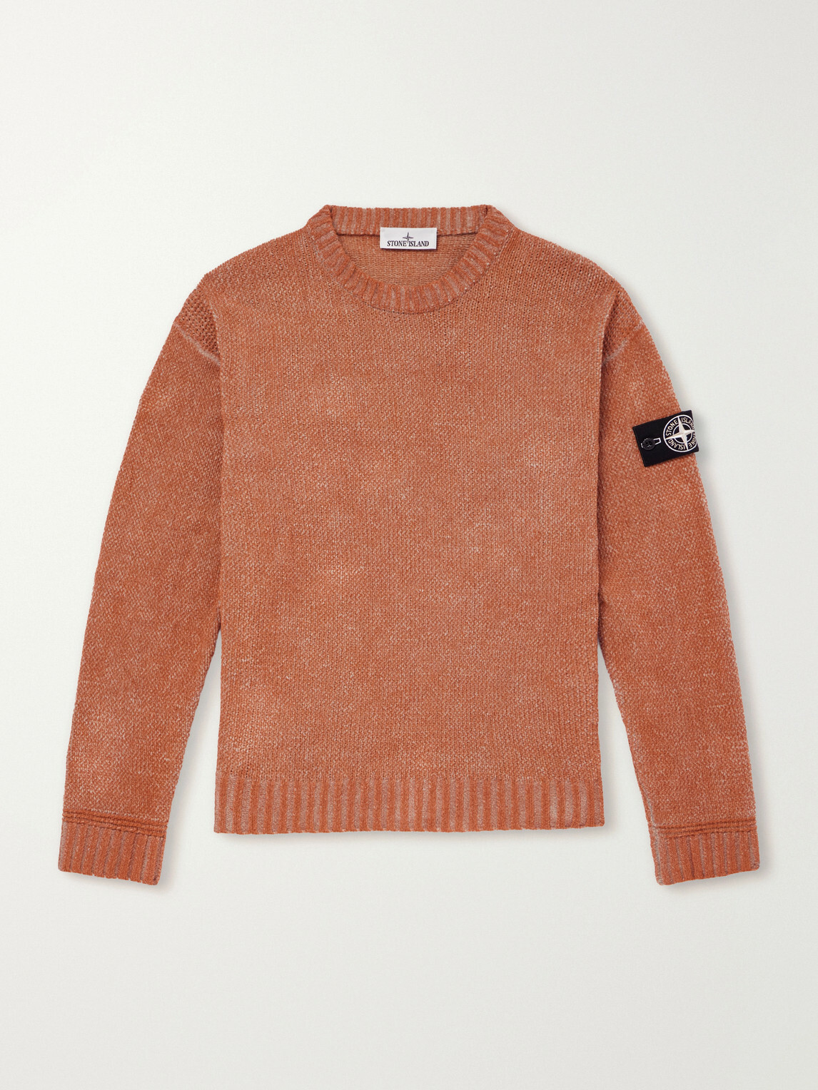 Stone Island - Cotton-Chenille Mock-Neck Sweater - Orange