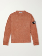 Stone Island - Cotton-Chenille Mock-Neck Sweater - Orange