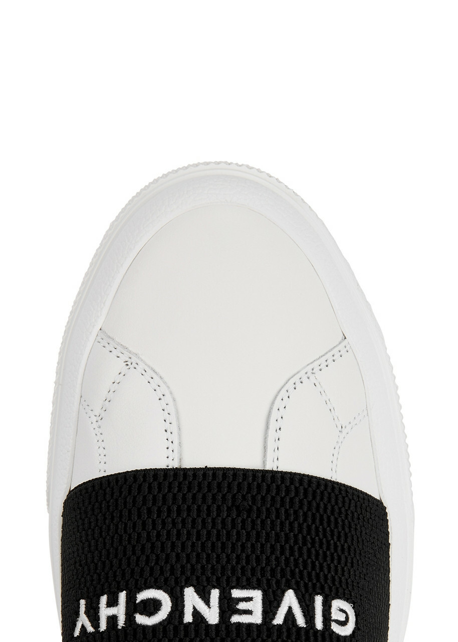Givenchy City Court White Leather Sneakers, Sneakers, White, Leather White And Black