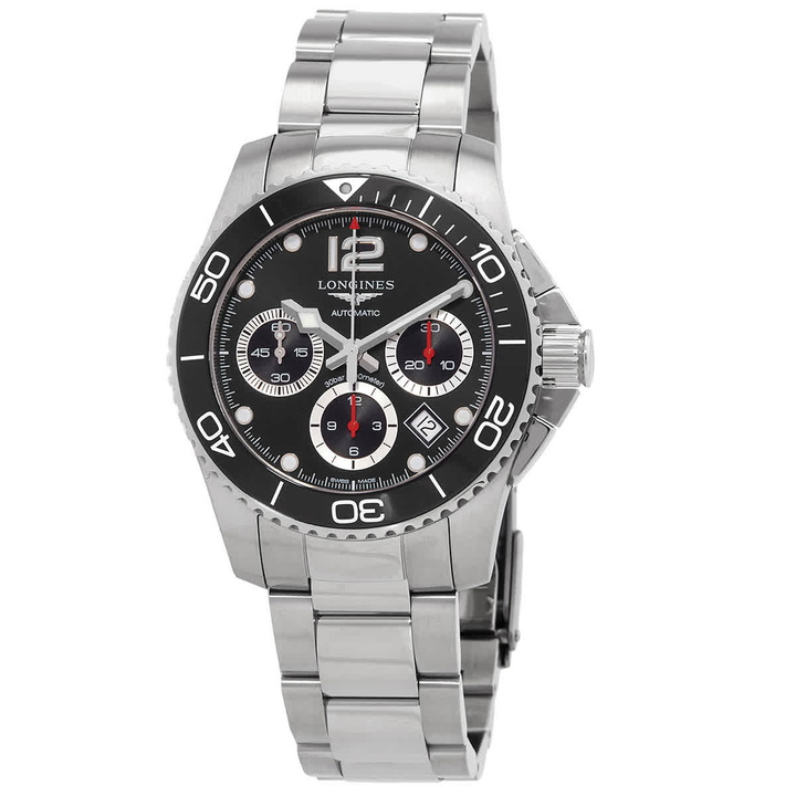 Photo: Longines Hydroconquest Chronograph Automatic Black Dial Unisex Watch L37834566