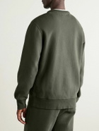 Hartford - Garment-Dyed Cotton-Jersey Sweatshirt - Green