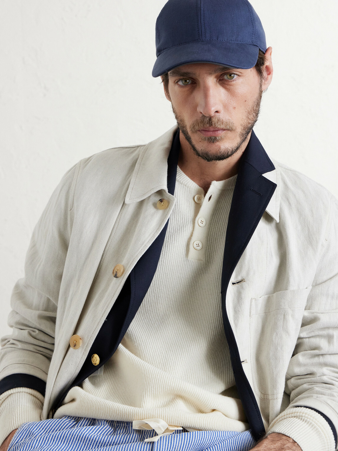 SEASE - 2.0 Logo-Print Wool-Blend Baseball Cap - Blue