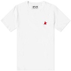 Golden Goose Men's Star Chest Logo T-Shirt in White/Red