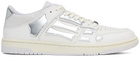 AMIRI White & Silver Metallic Skel Top Sneakers