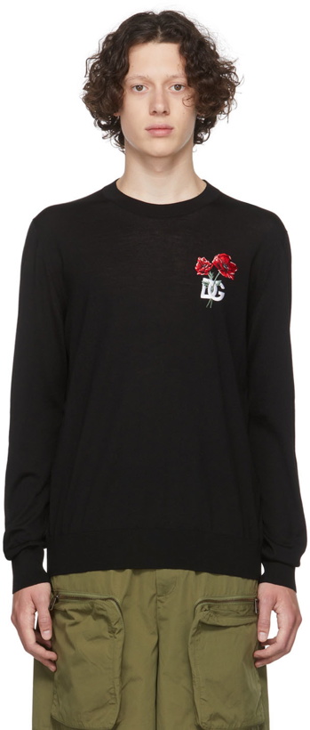 Photo: Dolce & Gabbana Black Wool Sweater