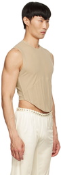 Dion Lee Beige Fin Tank Top