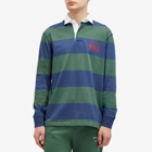 END. x Polo Ralph Lauren Men's Stripe Rugby in Light Navy/Washed Forest