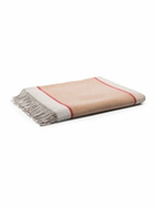 Brunello Cucinelli Neutral Colour-Block Silk Blanket