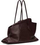 The Attico Burgundy 'La Passeggiata Medium' Top Handle Bag