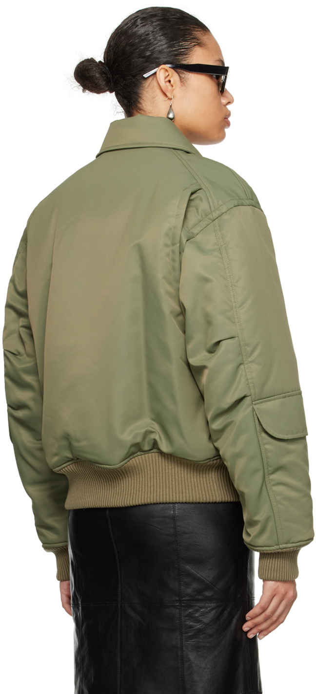 Helmut Lang Khaki Flight Bomber Jacket Helmut Lang