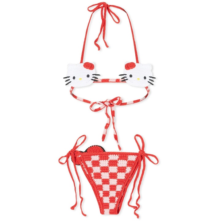 Photo: GCDS Women's Hello Kitty Crochet Bikini in Fuchsia
