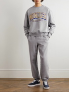 Moncler - Glittered Logo-Print Cotton-Jersey Sweatshirt - Gray