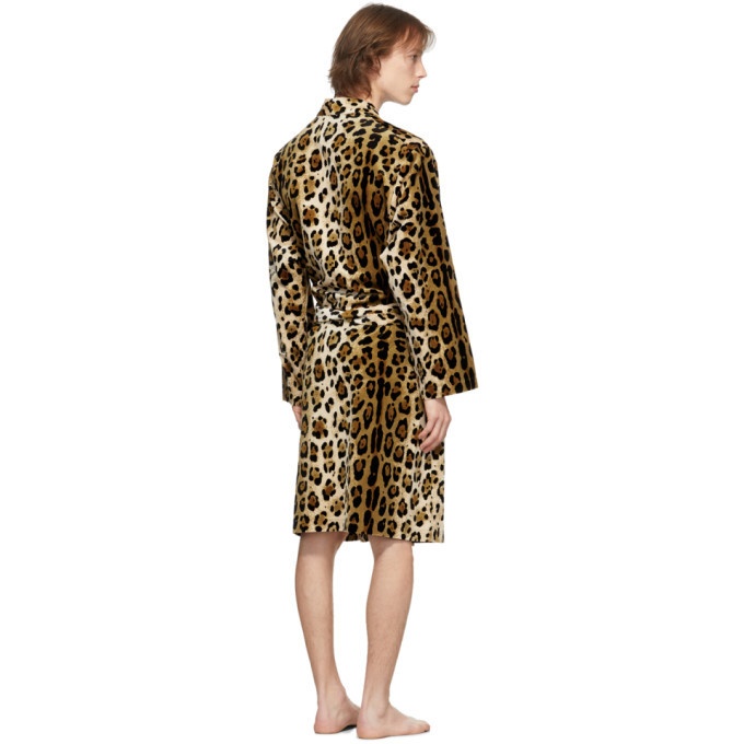 WACKO MARIA Beige The Big Lebowski Leopard Robe Wacko Maria