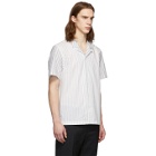 Wood Wood Off-White Striped Brandon Short Sleeve Shirt