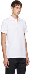 Saint Laurent White Piqué Monogramme Polo