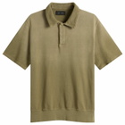 Les Tien Men's Pique Cotton Tennis Polo Shirt in Military Ice