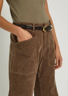 Nili Lotan Shon Barrel-leg Corduroy Trousers Brown