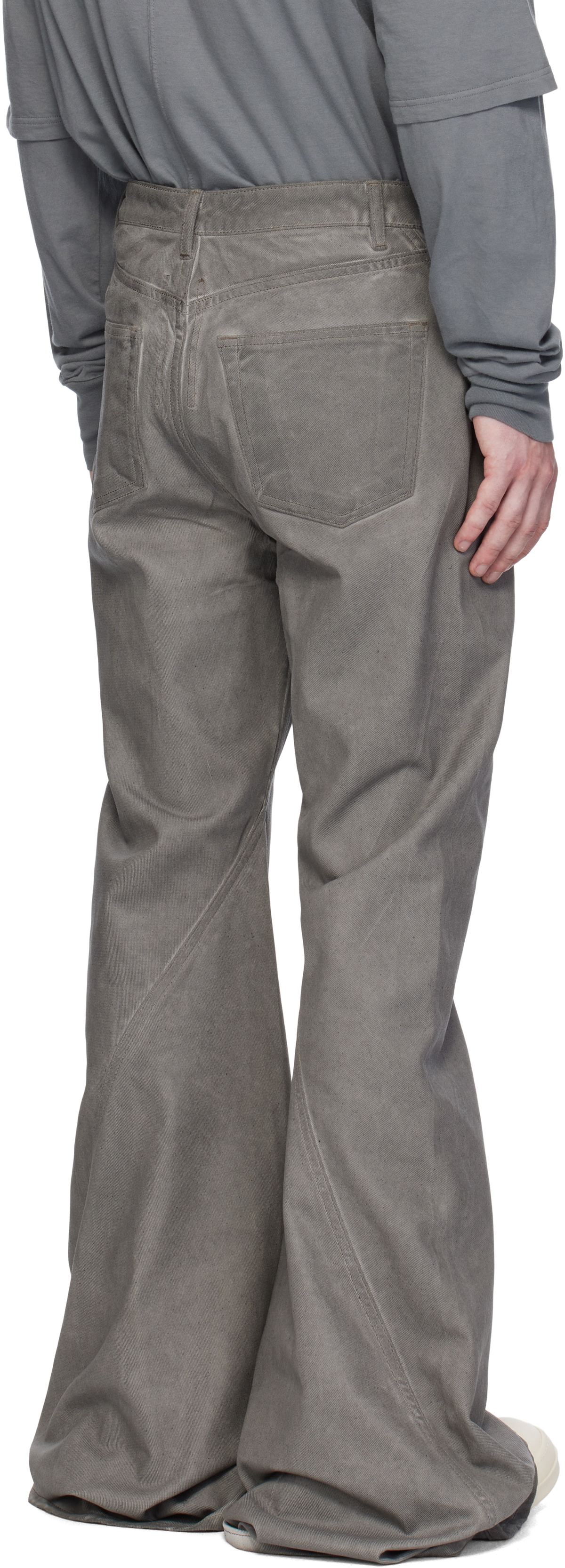 Rick Owens DRKSHDW Gray Porterville Bias Bootcut Jeans Rick Owens