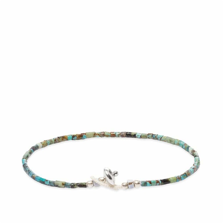 Photo: Mikia Men's Tube Stone Bracelet in Turquoise