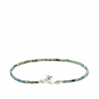 Mikia Men's Tube Stone Bracelet in Turquoise