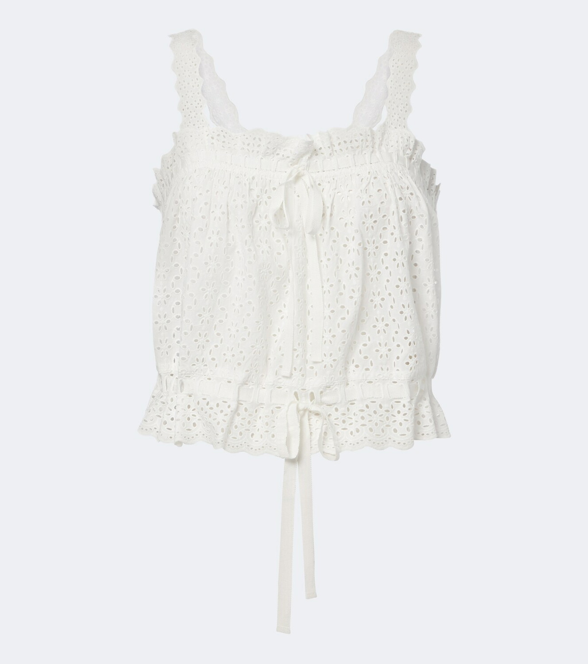 Ulla Johnson Isola broderie anglaise cotton top