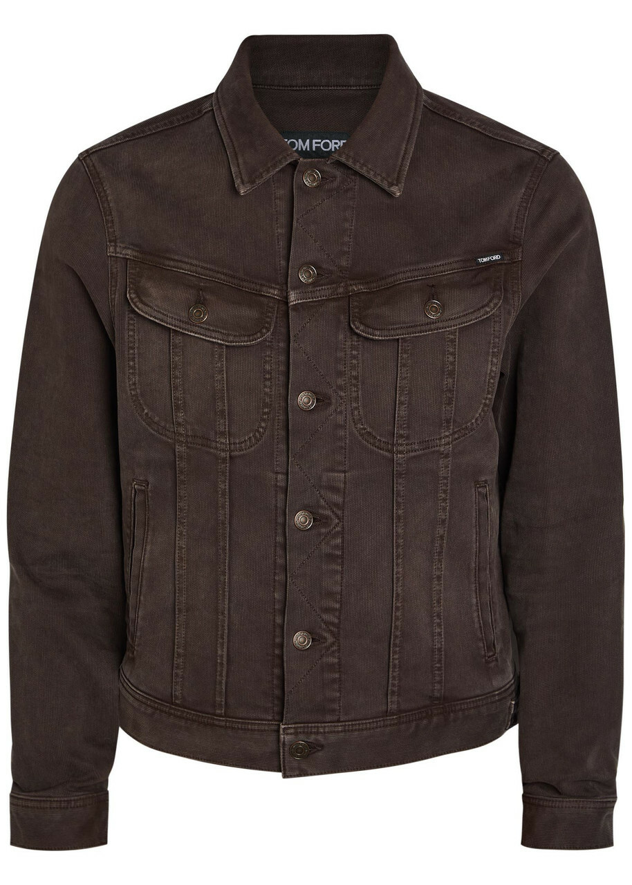 Tom Ford Patch Pocket Denim Jacket Brown