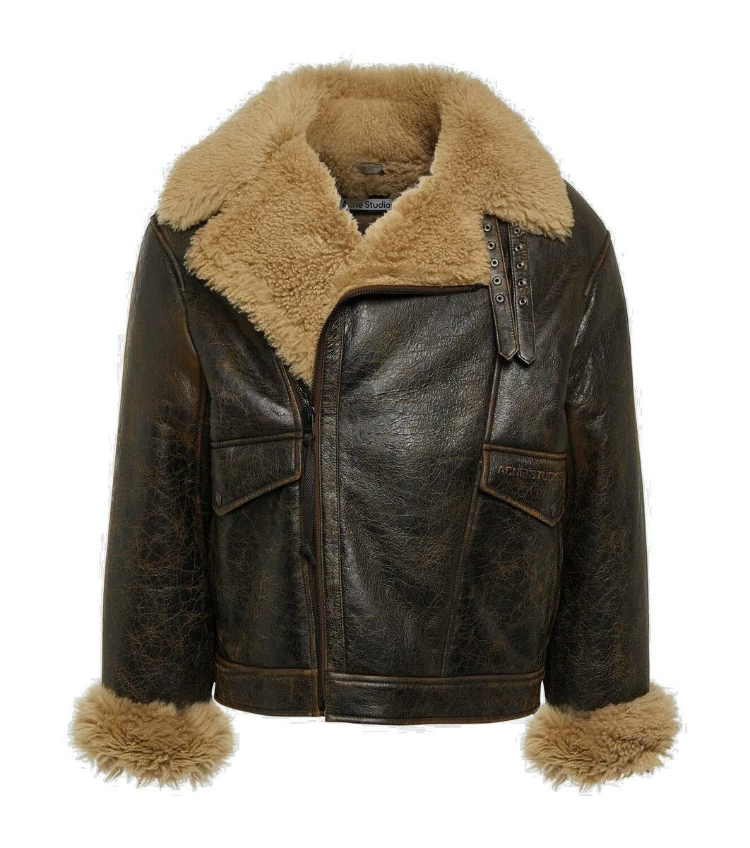 Photo: Acne Studios Shearling-lined leather jacket