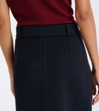 'S Max Mara Belted virgin wool midi skirt