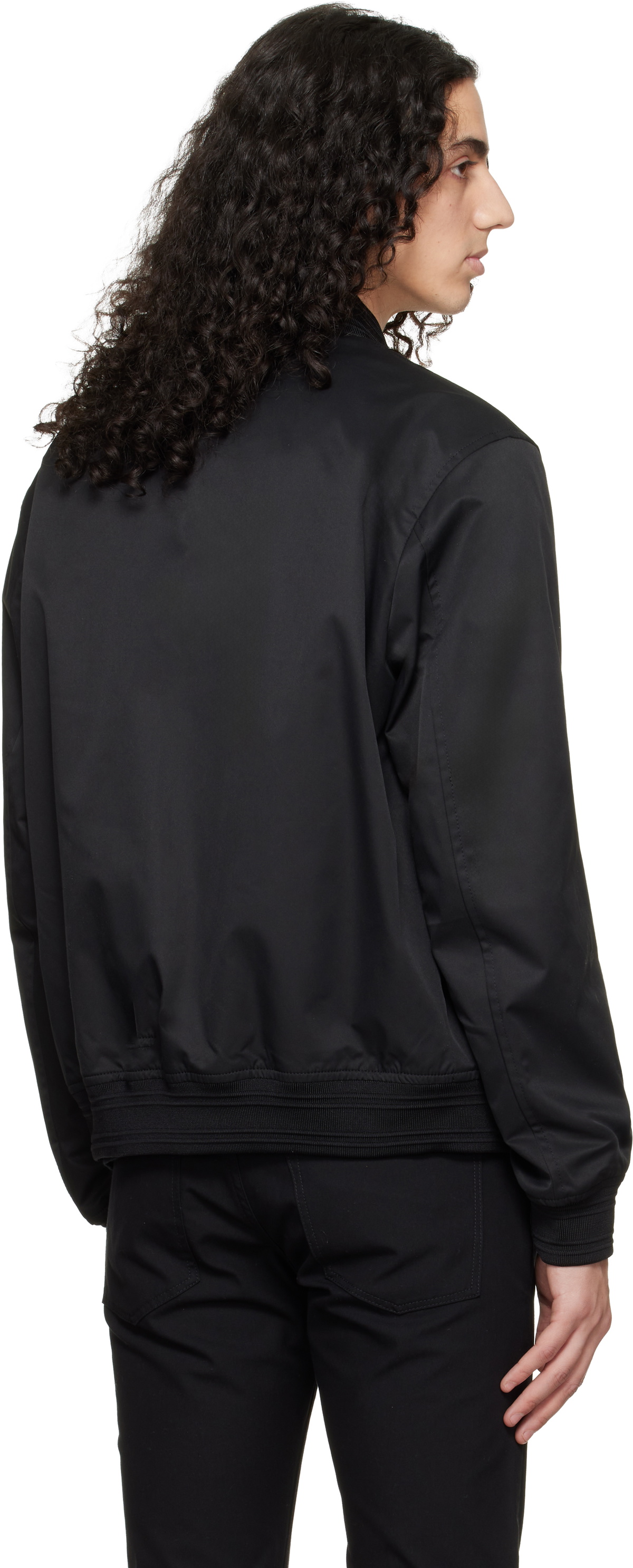 BOSS Black Water-Repellent Bomber Jacket